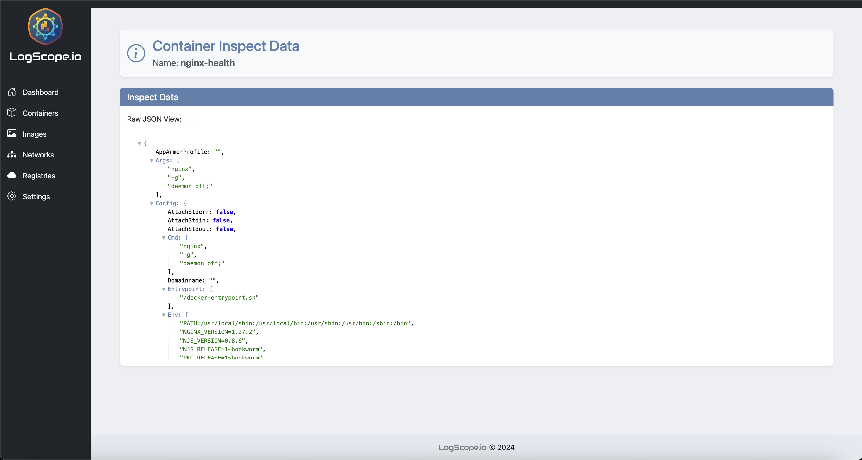 Containers Screenshot