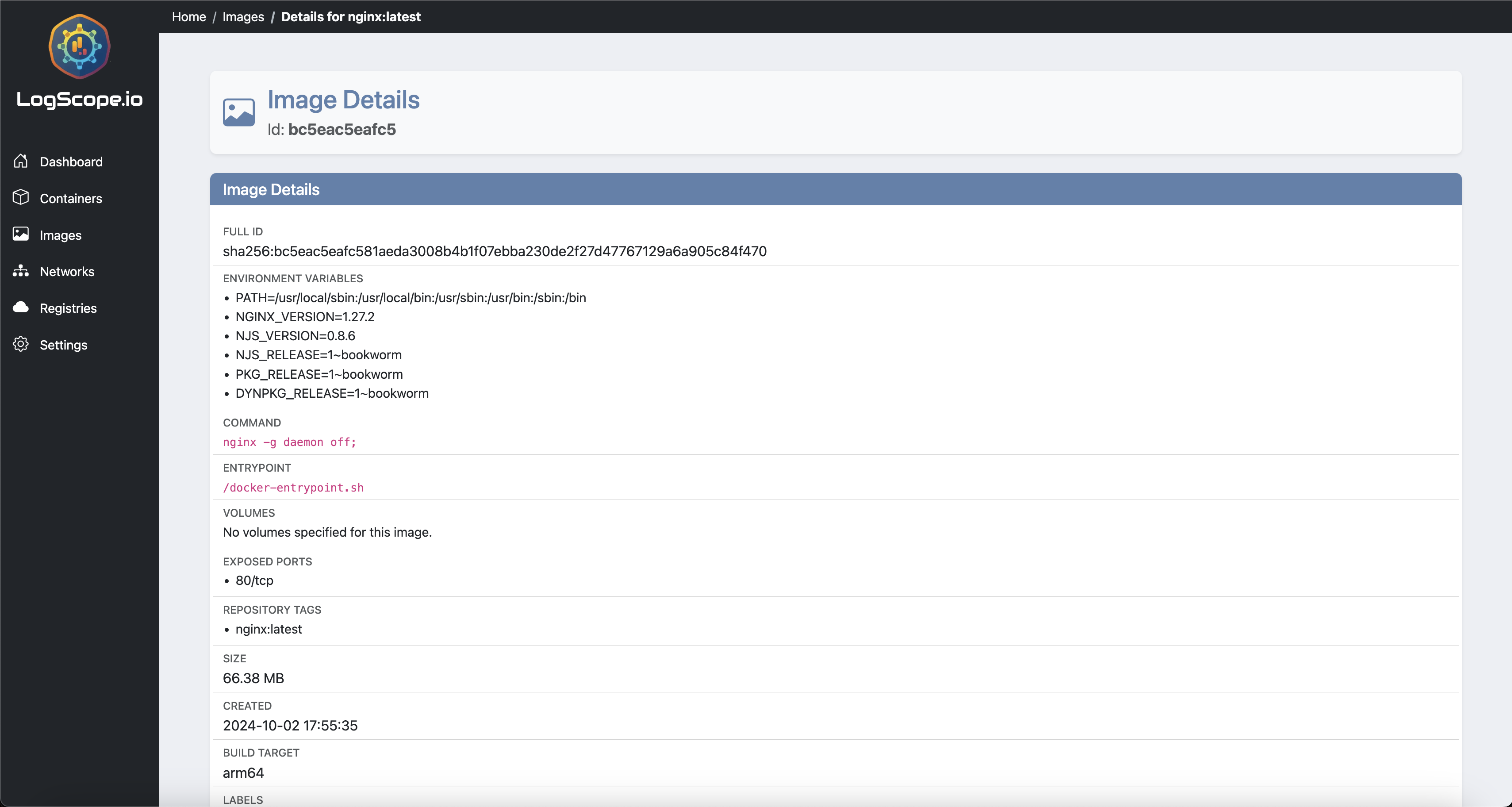 Containers Screenshot